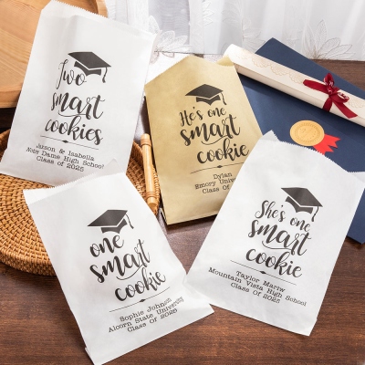 Custom Graduation Favor Bags, Set of 20, Class of 2025, Cookie/Candy Bags, Graduation Decorations, Graduation Party, Graduate Gift for Her/Him