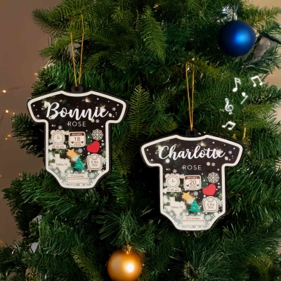 Personalized baby's first Christmas music player pendant, customized baby birth information, baby's first Christmas gift