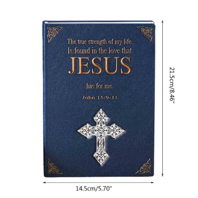 Personalized Name Cross Bible Verses Notebook, 3D Embossed Cross Christian Journal, Birthday/Christmas/First Communion Gift for Family/Friends/Women