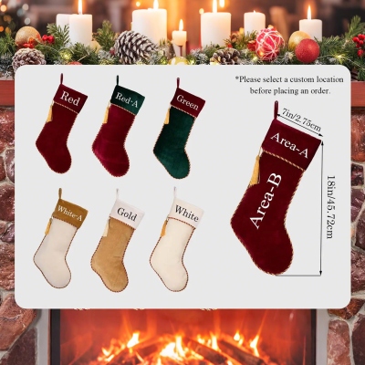 Personalized Name Family Christmas Stocking, Festival Fireplace Christmas Decor, Tree Hanging Ornament, Christmas Gift for Family/Kids