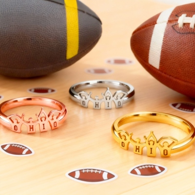 State University Rings, University Jewelry, College Football Themed Gifts for Women