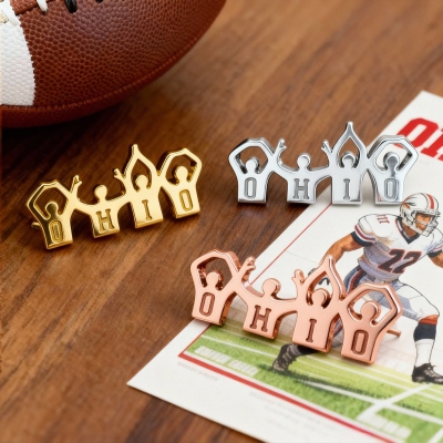 State University Brooch, University Jewelry, College Football Themed Gift for Women