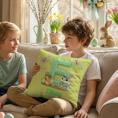 Easter pillow with alphabet