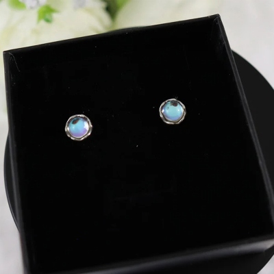 Titanmånstensörhängen, Vintage örhängen som inte mattas av, Vattentäta titanörhängen i implantatkvalitet, Eleganta smycken för kvinnor, Present till henne