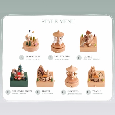 Personalized Wooden Music Box with Name, Handcrafted Vintage Musical Keepsake, Nursery Decor, Baby Shower/Birthday/Anniversary Gift for Newborns/Kids