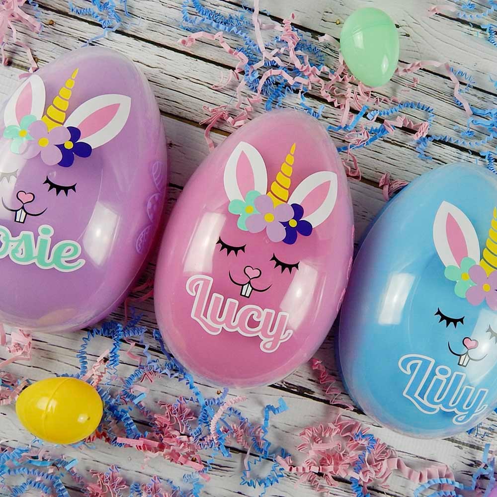 Personalized Name Unicorn Easter Egg, Custom Jumbo Egg, Easter Basket