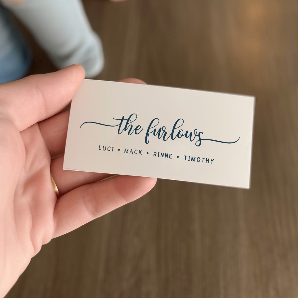 Custom Gift Tags for Families Set of 10, Personalized Script Gift Tags