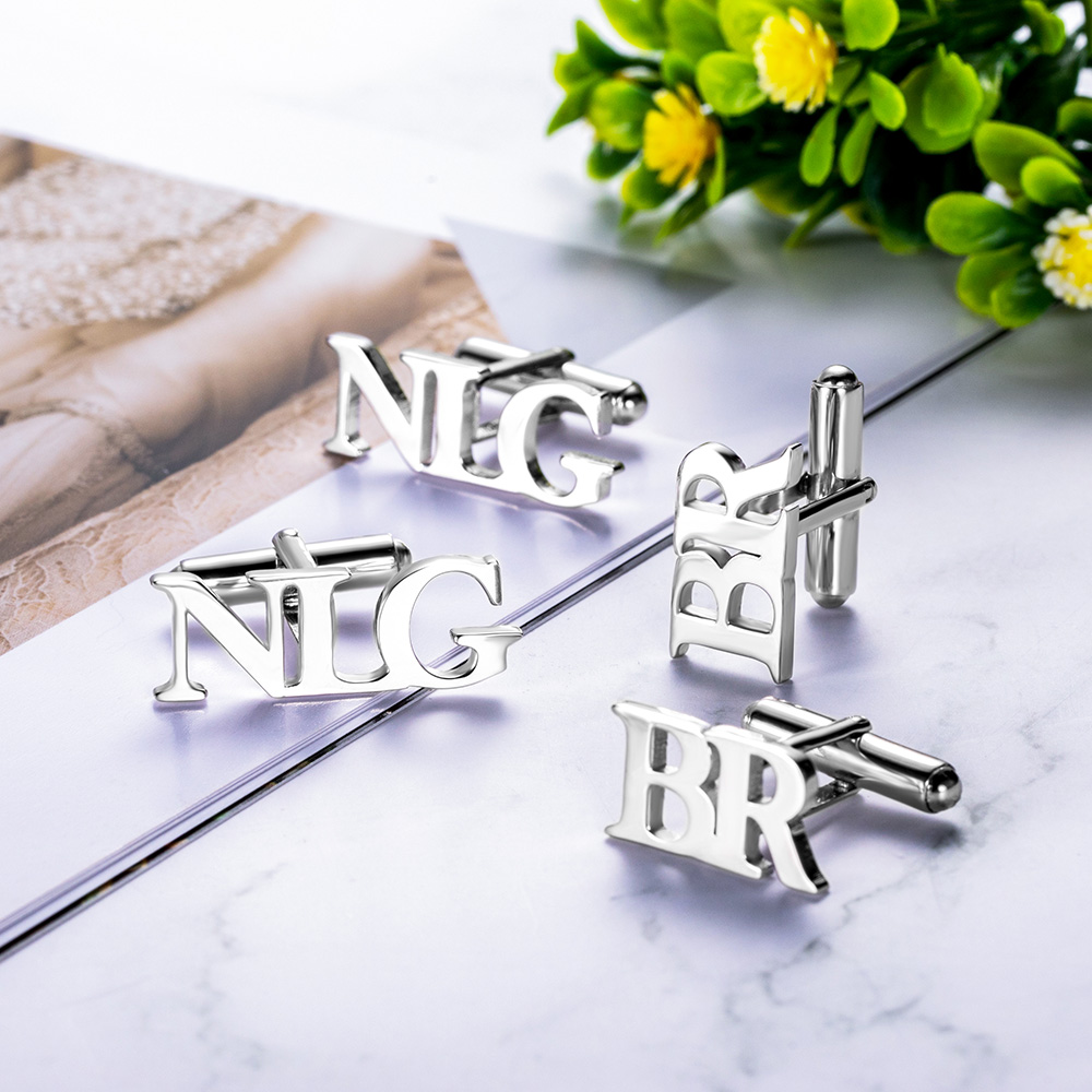 Personalized Letter Name Cufflinks for Father