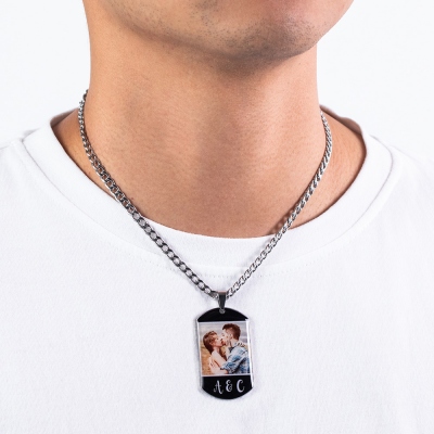 Personalisierte 1-4 Fotos Hundemarke Halskette