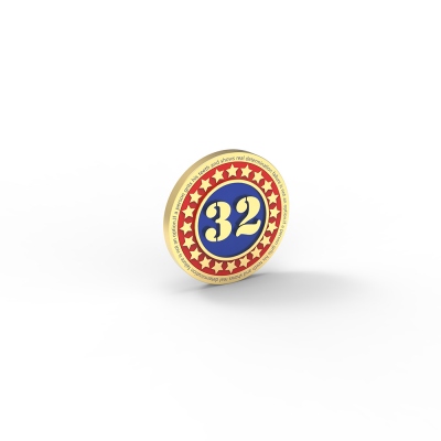 Personalized Pop Art Style Birthday Number Brooch