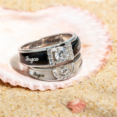 Customized Couple Rings Engagement Ring Promise Ring