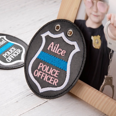 Personalized Name Junior Police Officer Badge for Children