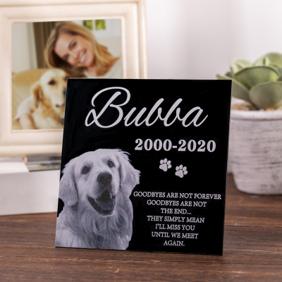 Personalized Memorial Pet Stone For Dog & Cat Tombstone