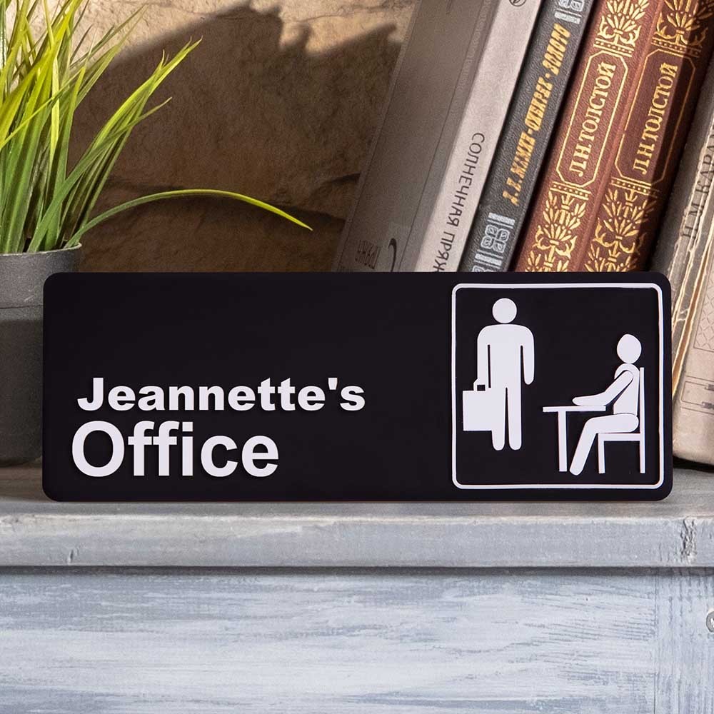 the office plaque