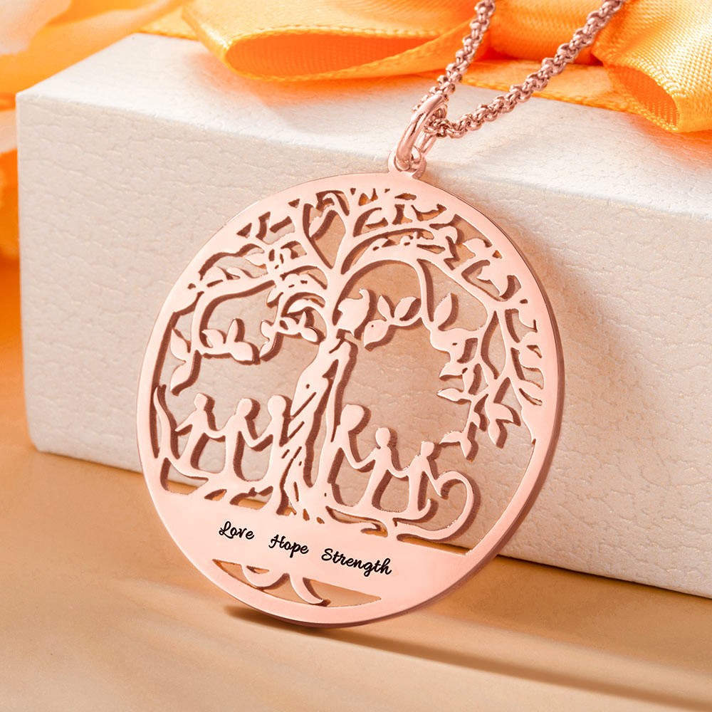 family tree name necklace