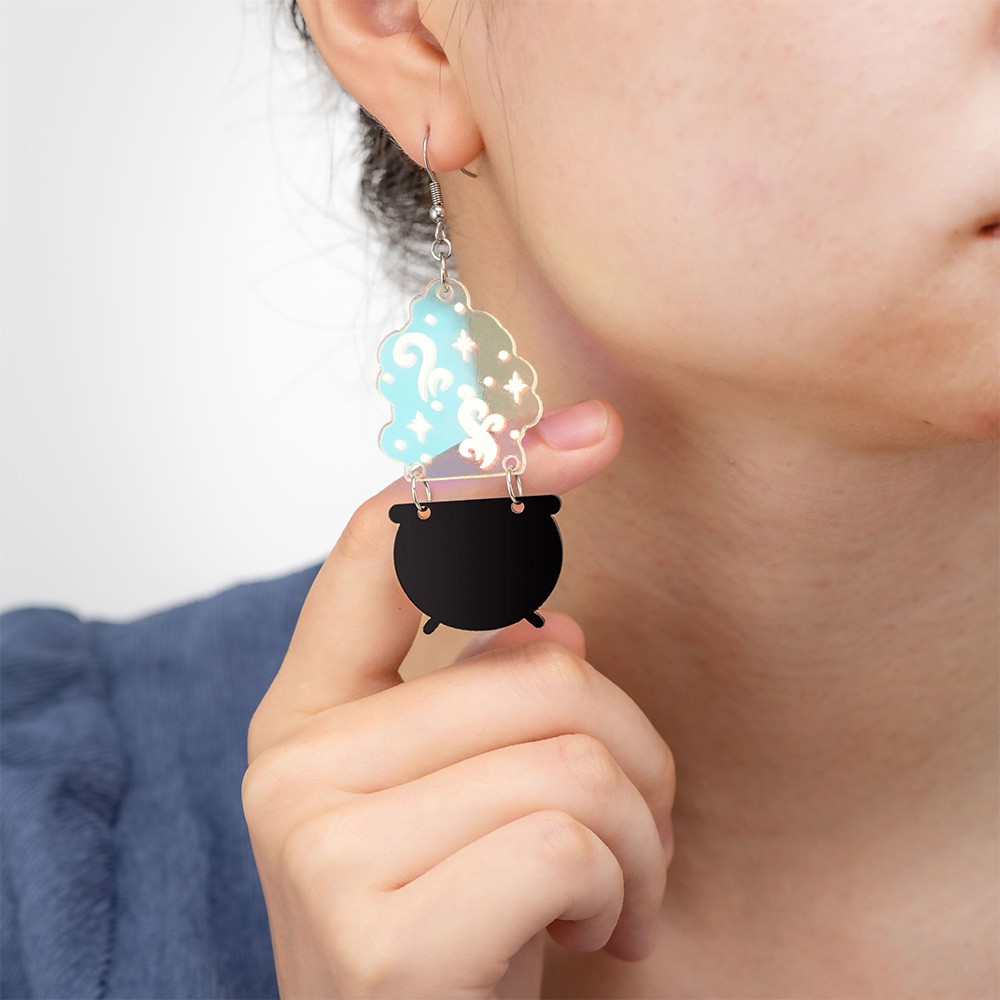 iridescent earrings