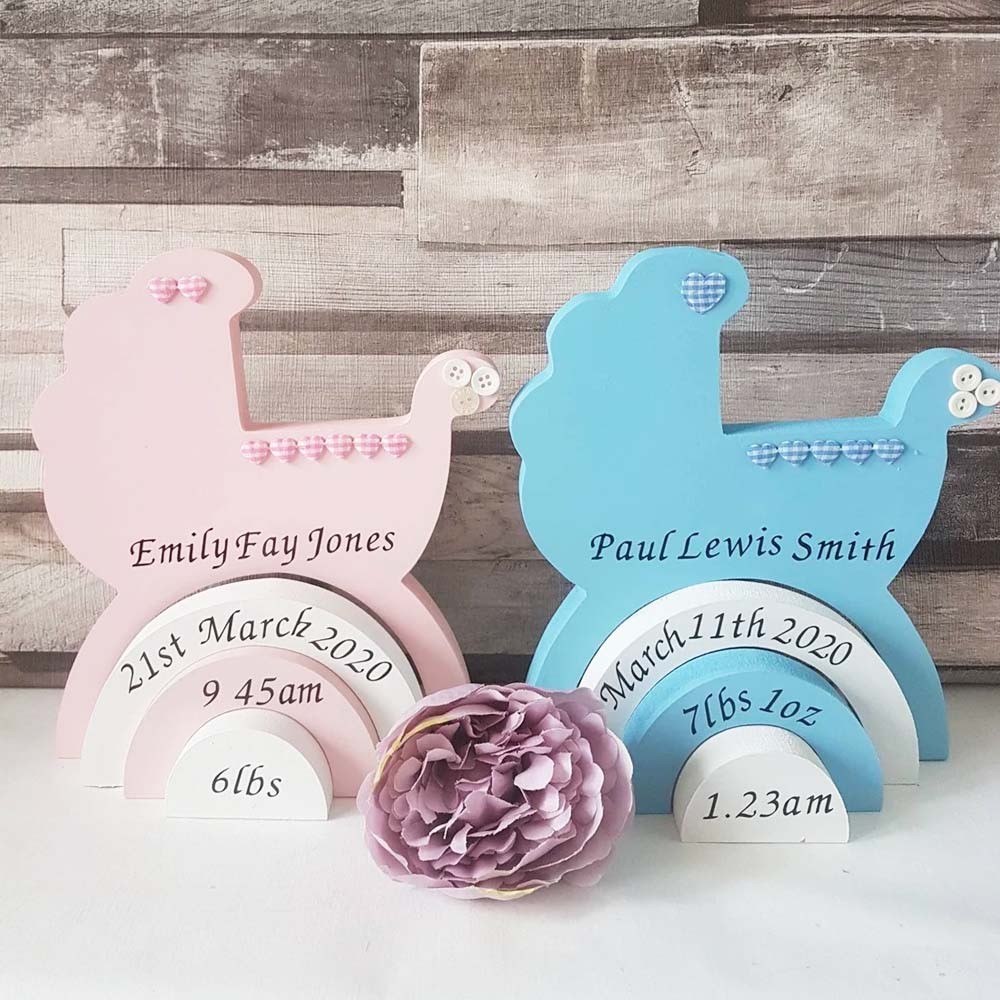 Personalized Wooden Newborn Various Shape Stacking Decorations, Memorial Gifts for Newborns, Bedroom Decor, Baptism Gifts, Kindergarten Decoration