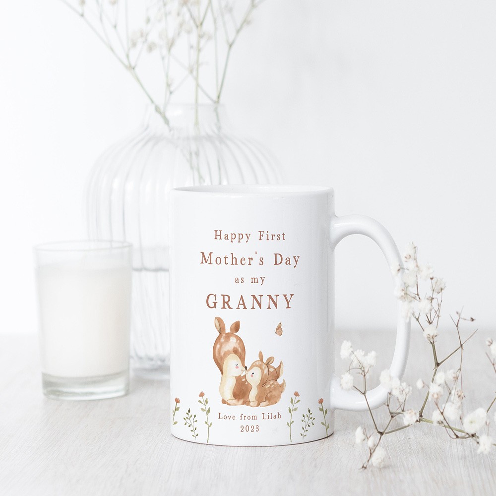 Cadeau de tasse et dessous de verre Nana pour la première fête des mères, tasse en céramique