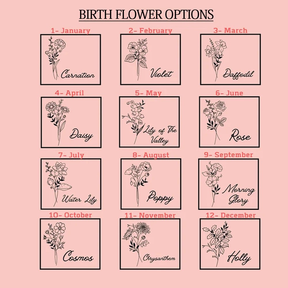 Birth Flower Jewelry Travel Case, Birth Month Flower Gift, Personalized Birthday Gift, Jewelry Travel Case, Custom Jewelry Case (Buy More Save More)