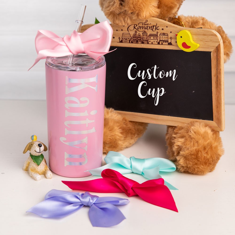 Personalized Stain Steel Bowknot Tumbler for Kids