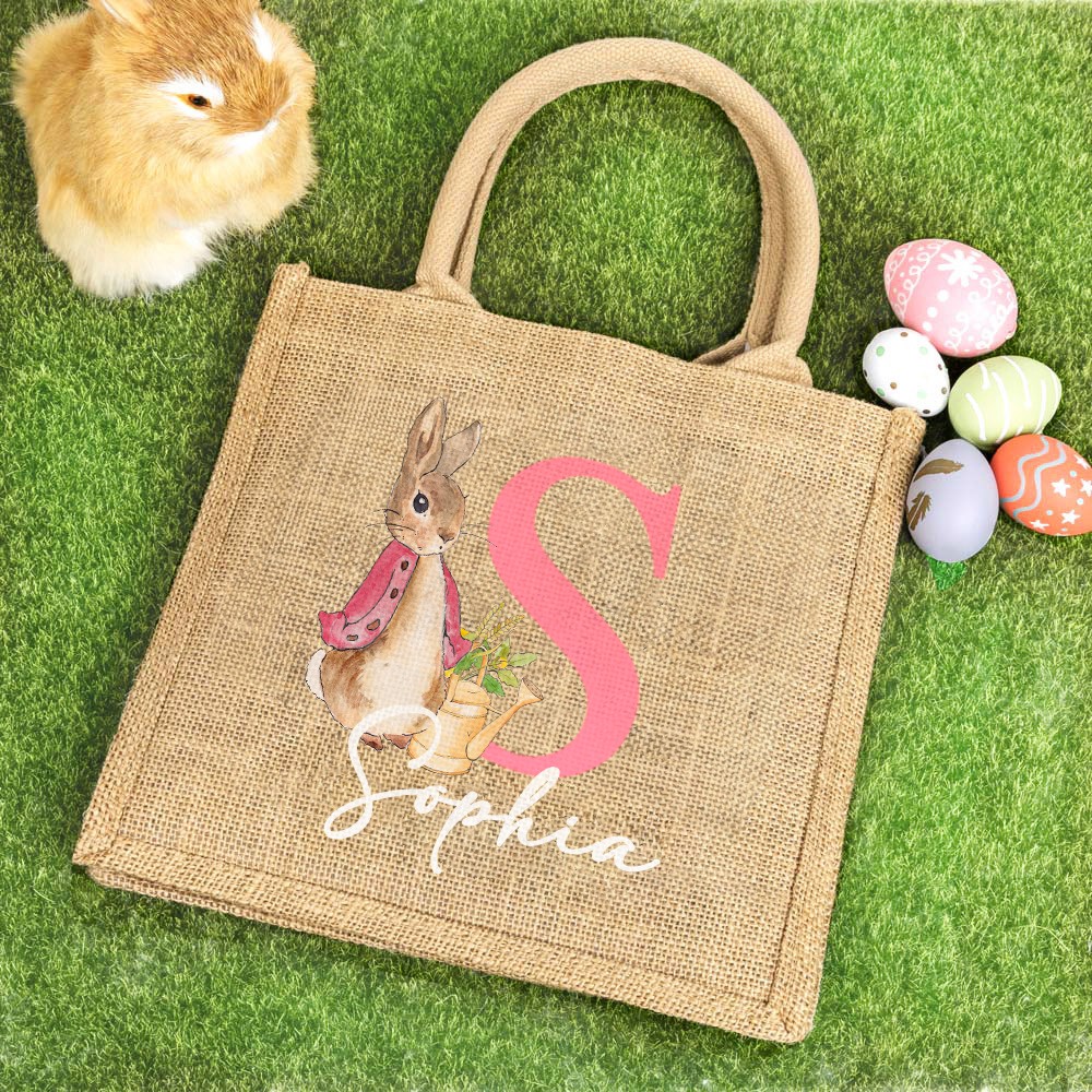 Namn Bunny Easter Jute Bag
