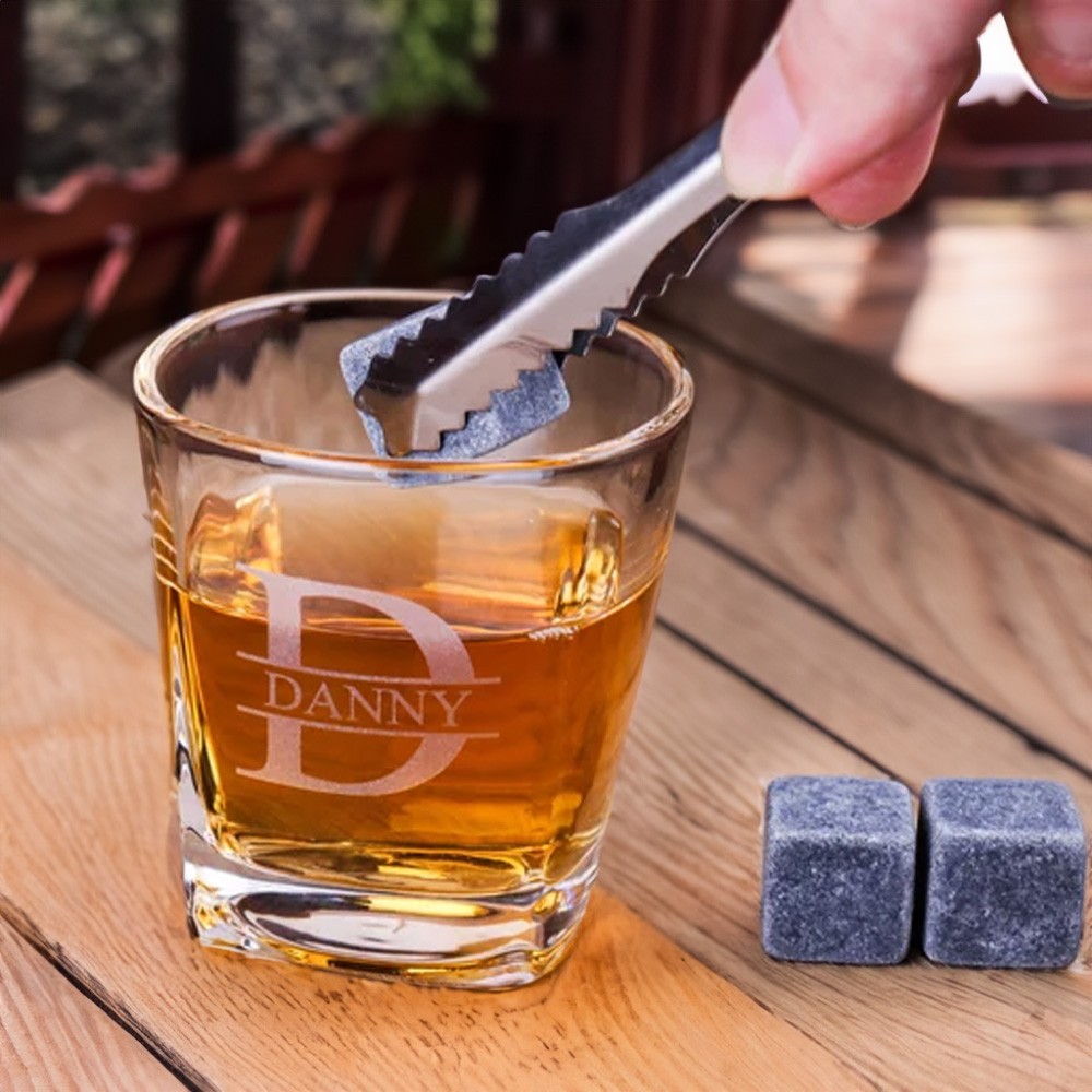 Verres à Shot Personnalisés Gravés - 60 Ml - Pour Whisky, Vodka, Rhum - Cadeau Mariage, Anniversaire Ou Pendaison De Crémaillère