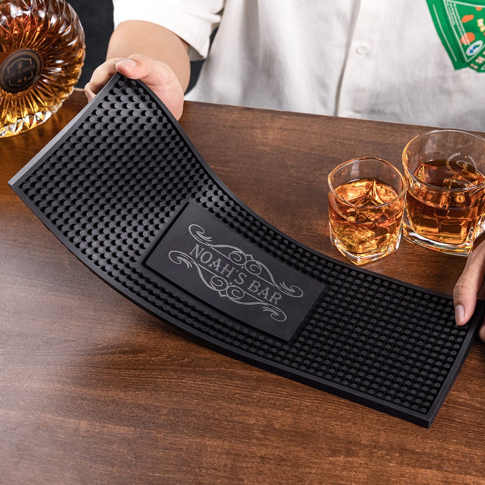 personalized bar mat