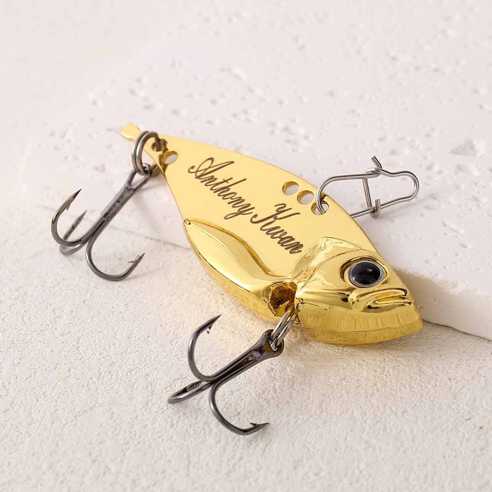 Custom Metal Lure with Box, Stainless Steel Lure, Father's Day Gift, Fishing Gift for Him