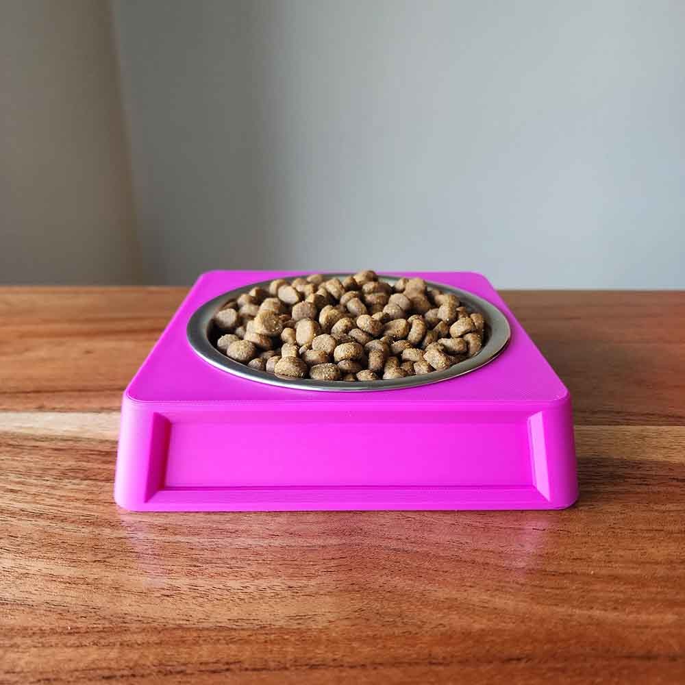 Personalized Dog Food Bowl Holder, 8oz Pet Food Bowl Stand, Custom Dog Feeding Stand, No Spill Pet Feeder, Dog Gift