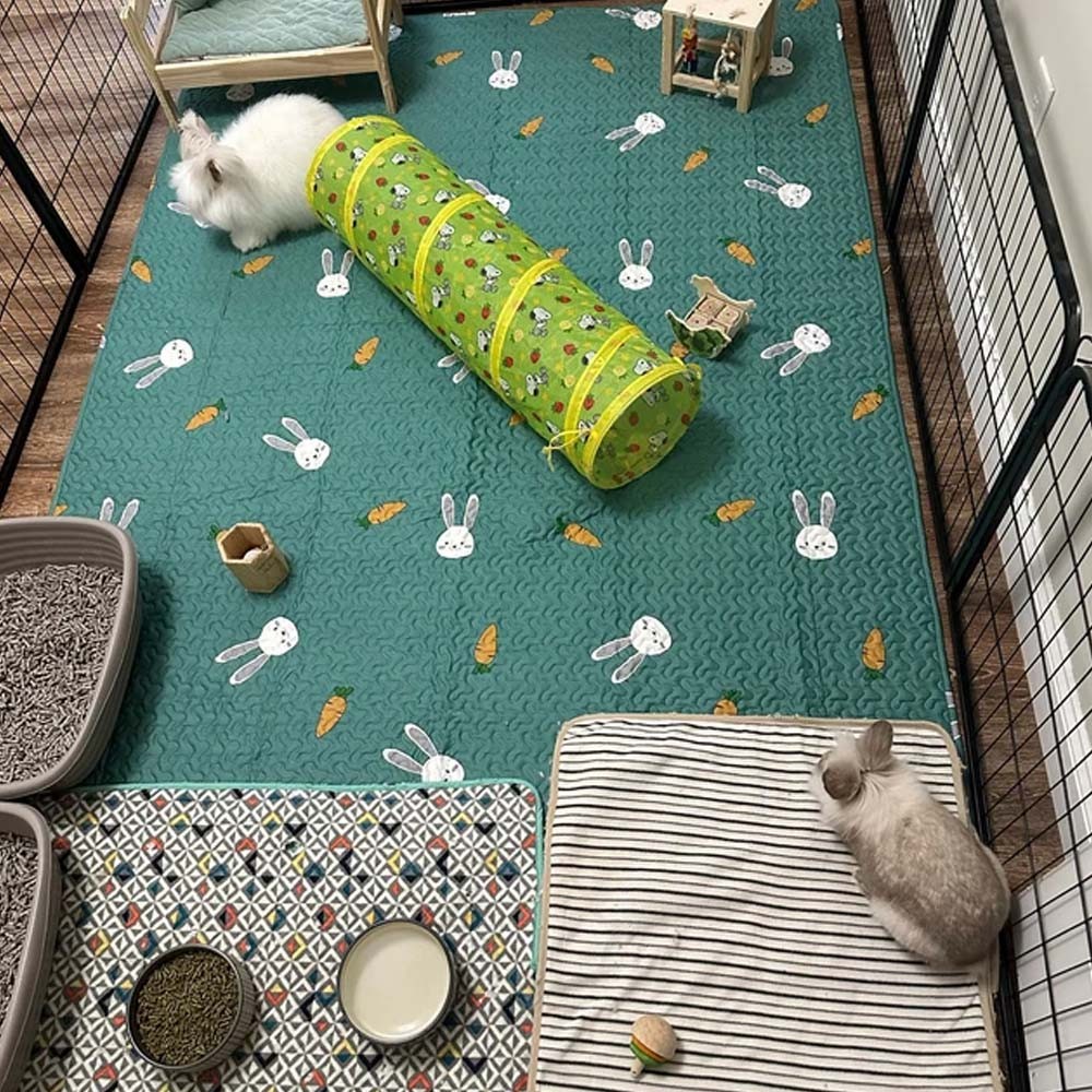Tokihut Washable Non-slip Pet Playpen, Xpen Floor Mat Rug Playmat for Dogs/Kittens/Rabbits