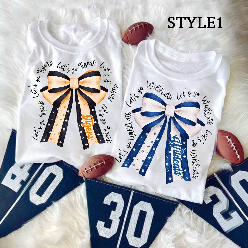 Personalized School Team Name Mascot Shirt, Custom Bows School T-Shirt, Mascot Shirt