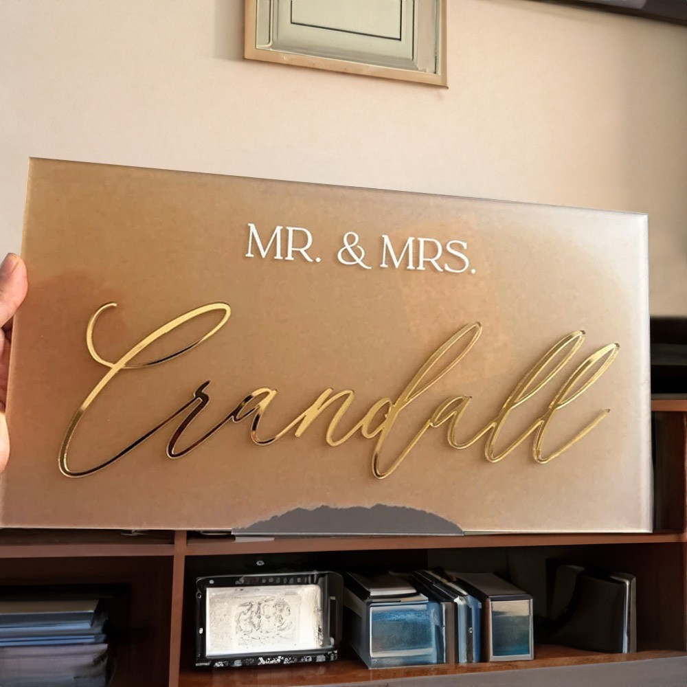 mr mrs table sign