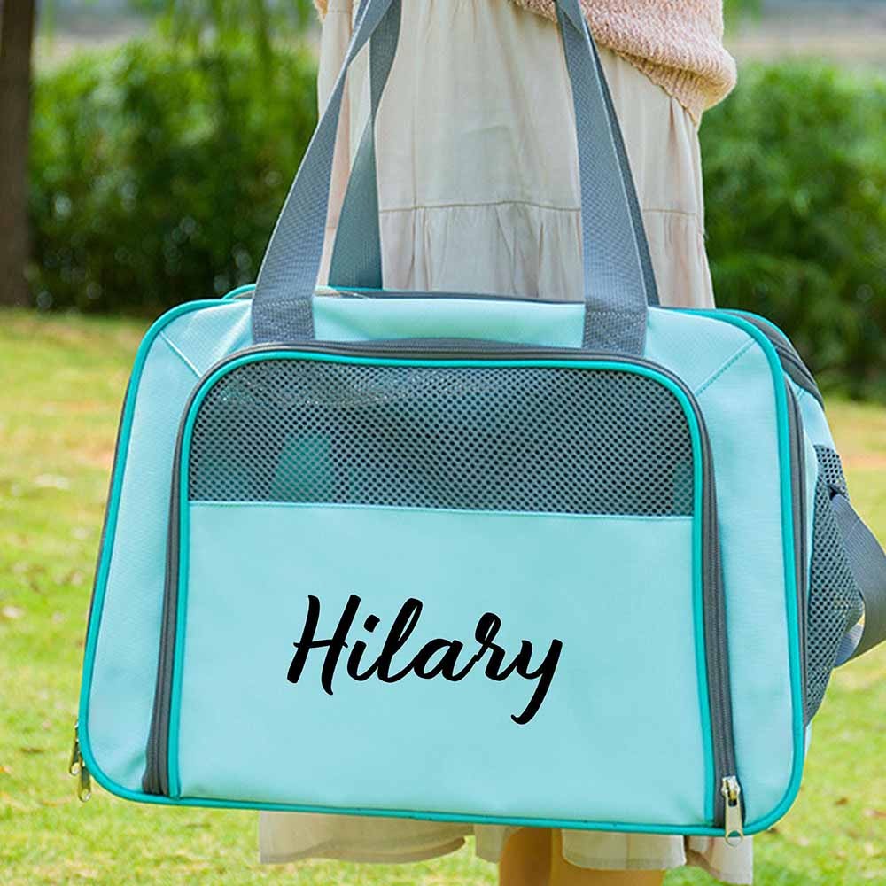 Custom Pet Carrier Bag with Name, Personalized Travel Bag for Cats Dogs, Portable Foldable Pet Sling, Ideal for Pet Travel, Crossbody Bag