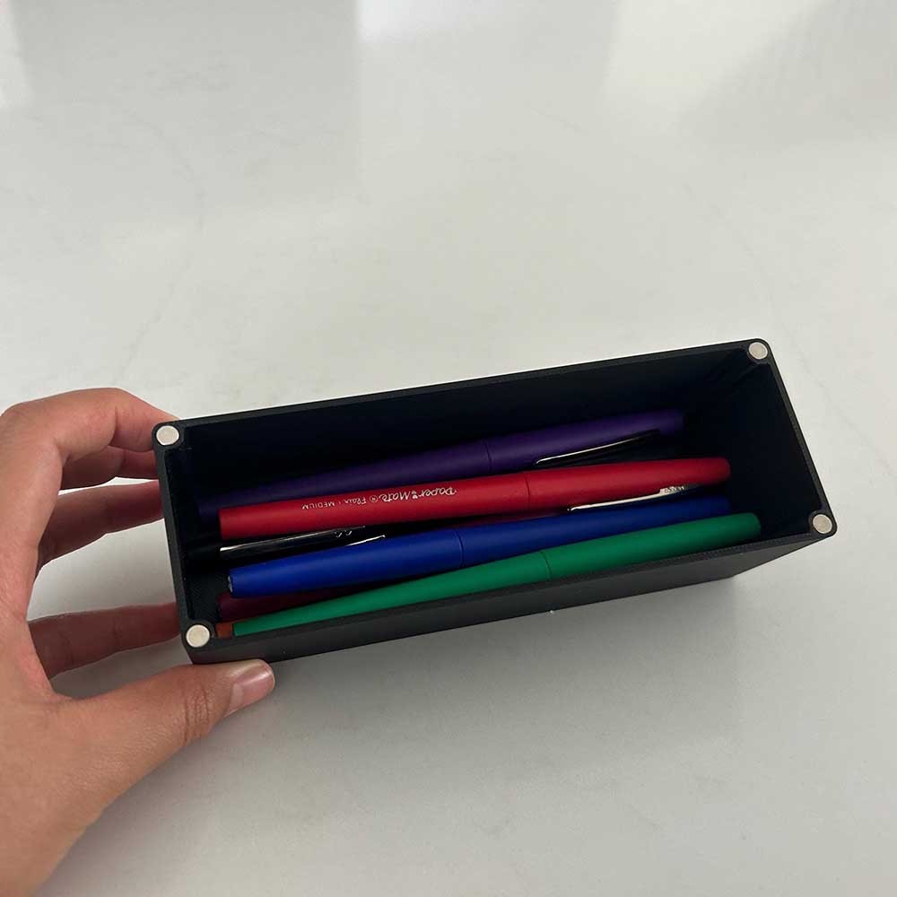 Personalized Name Pencil Box, 3D Printed Compact Magnetic Lid Storage , Fits Most Mechanical Pencils, Back to School/Christmas Gift for Kids/Students