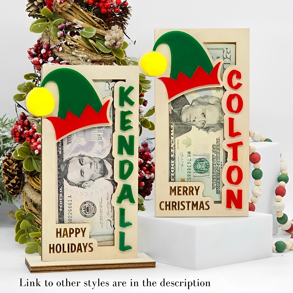 Personalized Christmas Money Holder, Stocking Stuffer for Teens, Elf Money Envelope, Christmas Money Card Gift, Christmas Elf Cash, Elf Gift