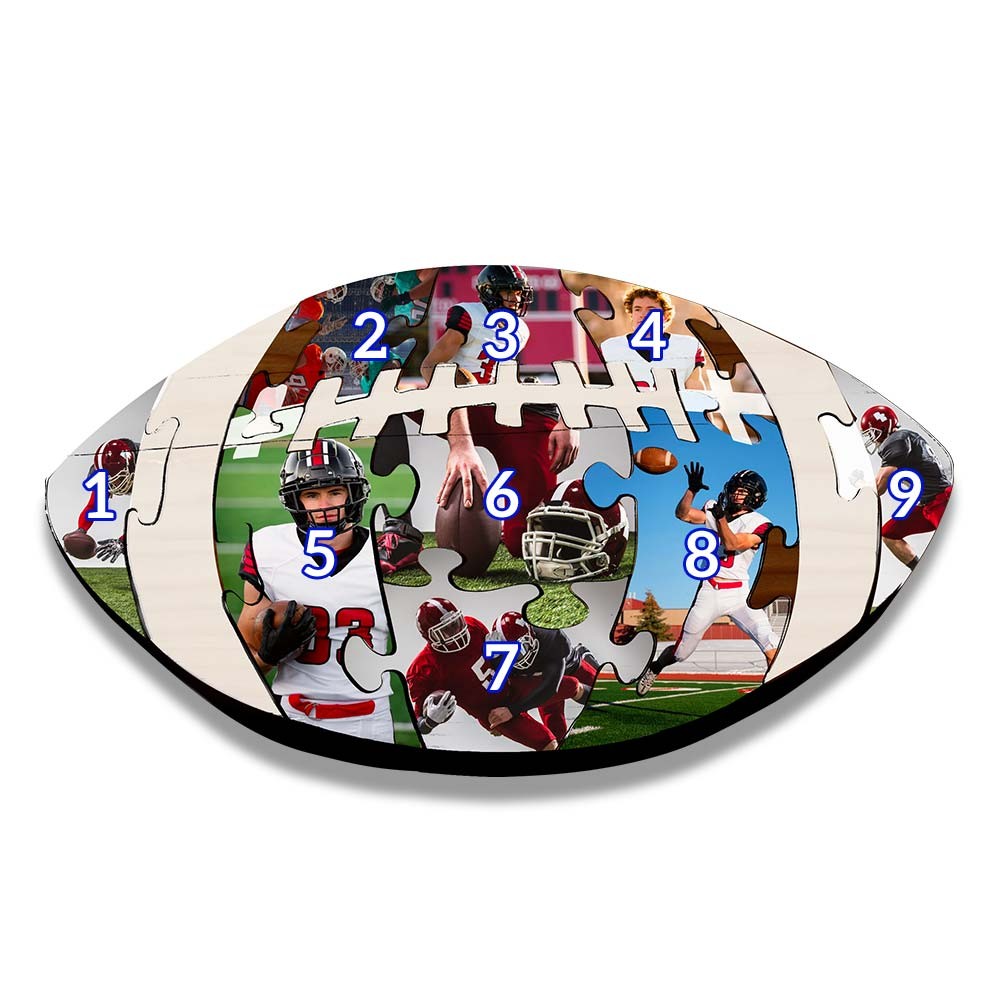 Personalized Custom Photo Football Puzzle Unique Gift for Sports Lovers and Football Fans