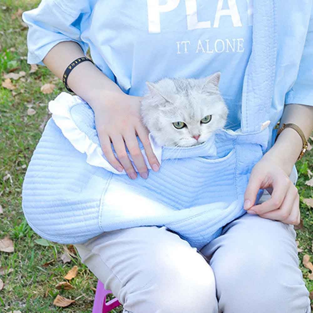 Personalized Cotton Pet Travel Carrier, 4 Colors, Premium Cotton, Safety Hook, Pocket, Pet Sling Tote, Pet Outdoor, Custom Pet Bag