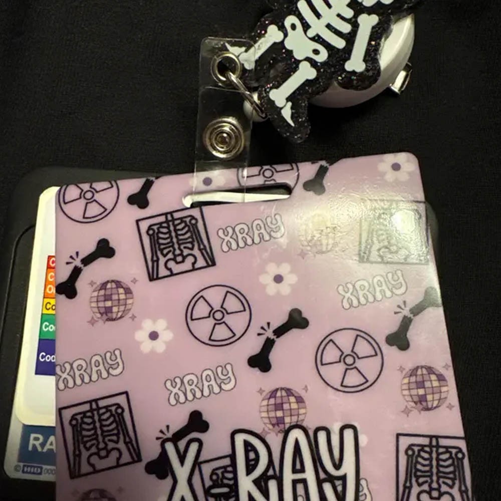 Xray Badge Buddy Gift for X-Ray Technologist Badge Holder Radiology Department Rad Tech Week Appreciation Xray Student Badge Buddy