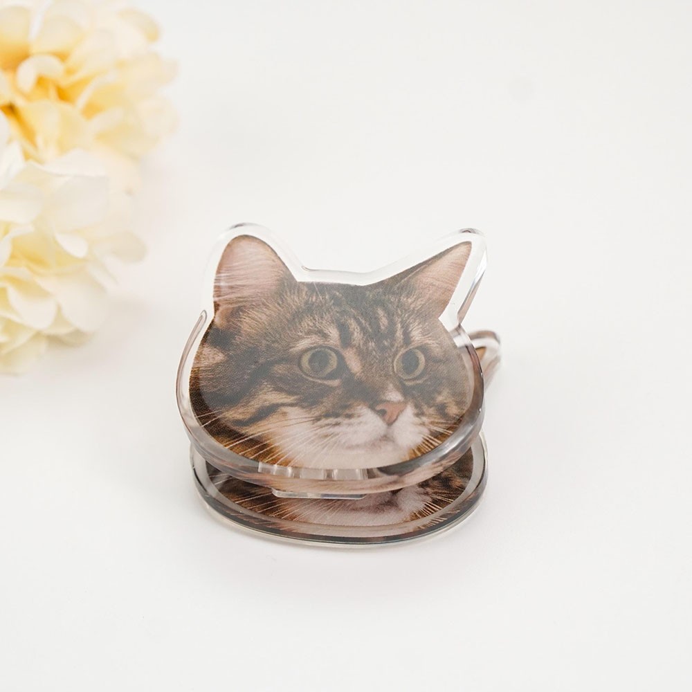 Cute Animal Acrylic Journal Clips, Hand-Drawing Strong Clip, Kitten Acrylic Clips, Bread Acrylic Clips, Stationery Journal Supplies