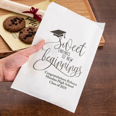 Custom Graduation Favor Bags, Set of 20, Class of 2025, Cookie/Candy Bags, Graduation Decorations, Graduation Party, Graduate Gift for Her/Him