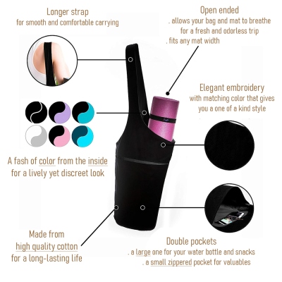gym bag with yoga mat holder