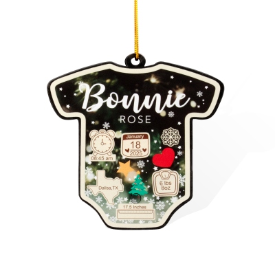 Personalized baby's first Christmas music player pendant, customized baby birth information, baby's first Christmas gift