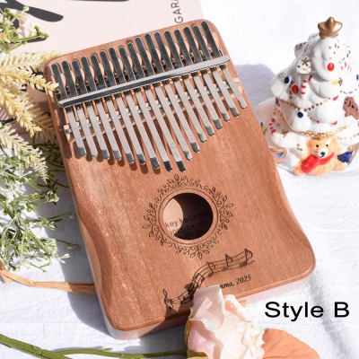Personalized Engraved Name 17-Key Kalimba, Wooden African Thumb Piano with Text, Musical Instrument, Birthday Gift for Kids/Adults/Music Enthusiasts
