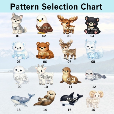 Personlig dörrmagnet med namn, djur från Alaska, vattentät återanvändbar metalldörr och kylskåpsmagnet, heminredning, present till barn/vänner/familj