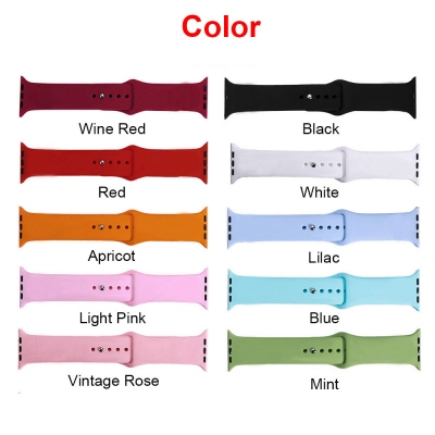 Personalized Birth Flower Name Silicone Watch Band for Apple Watch