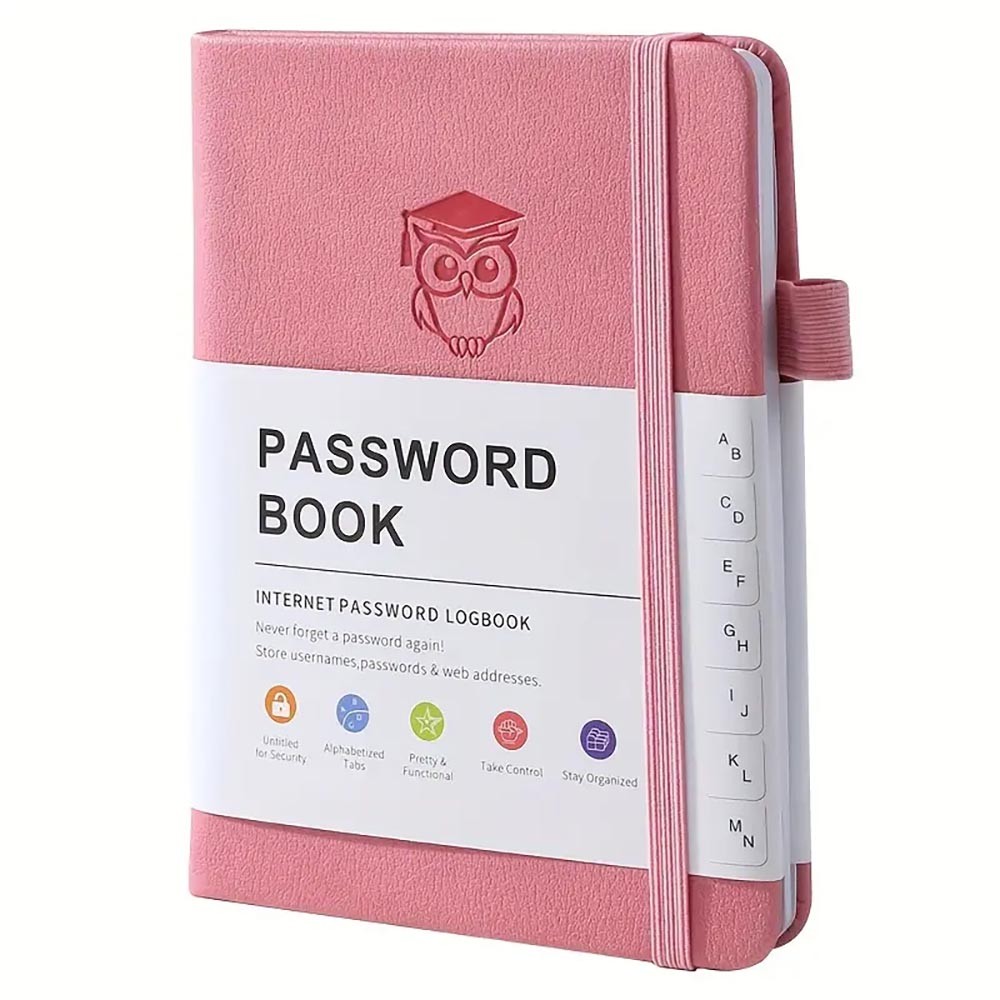 Password Book with Alphabetical Tabs Hardcover Password Manager Notebook for Seniors, Internet Password Journal Diary