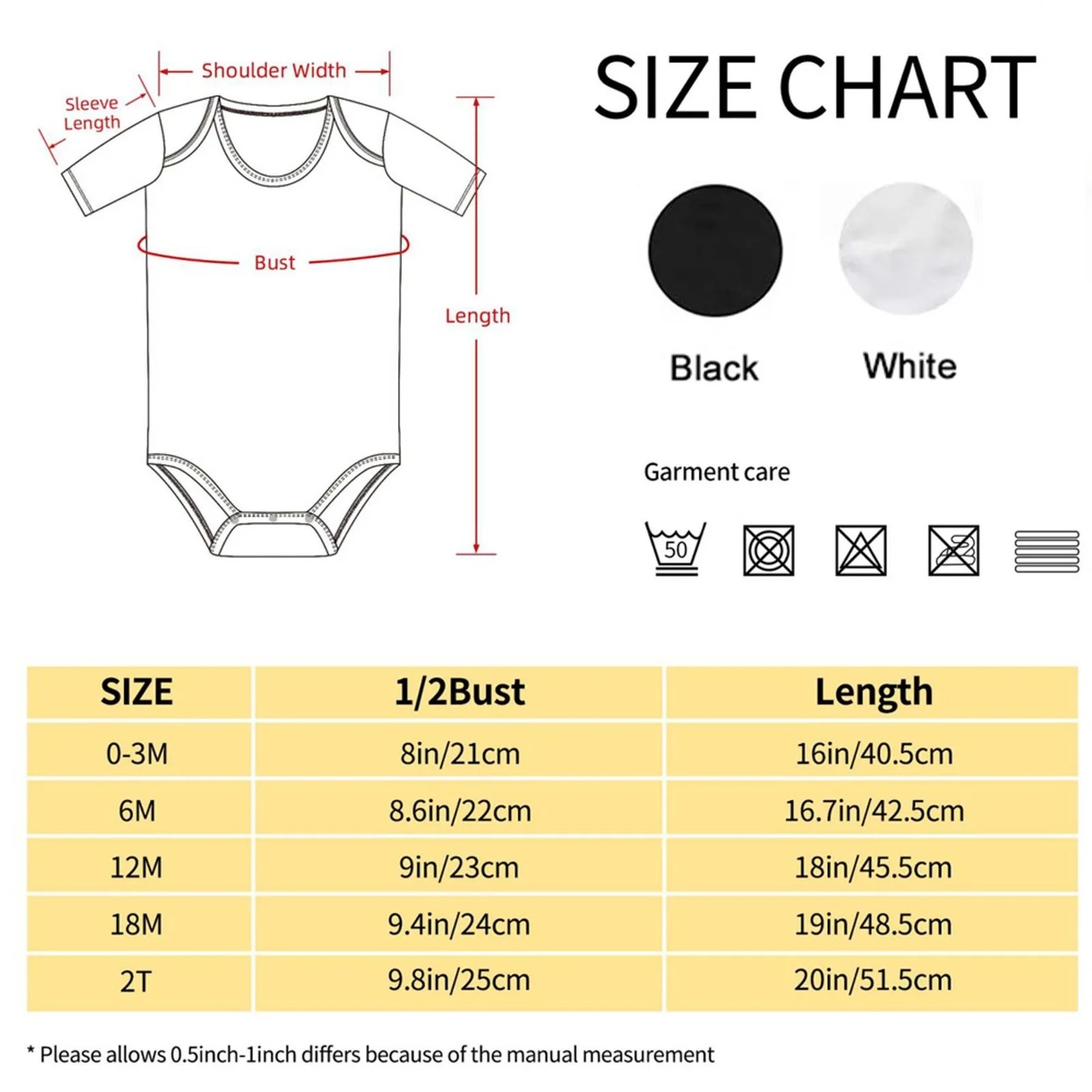 babysuit size