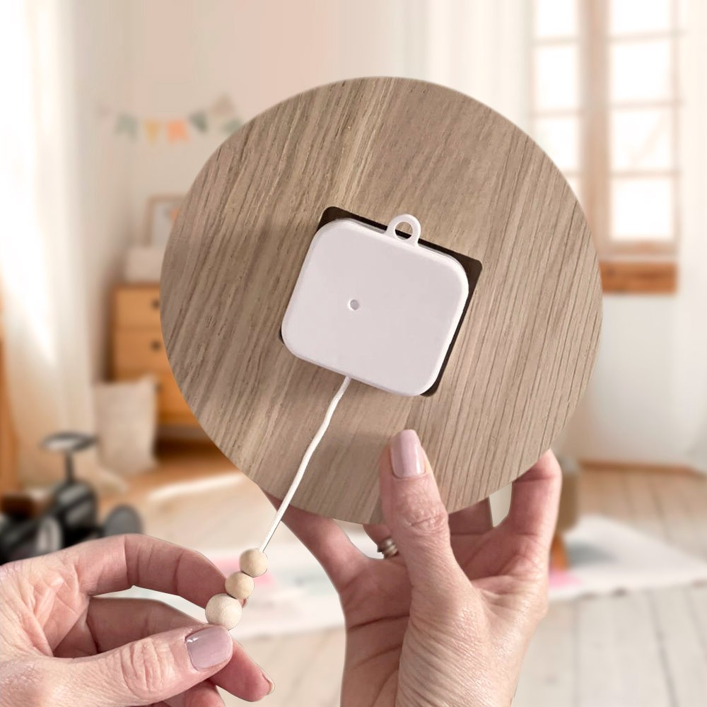 Personalized Birth Flower Music Wall Hanging, Pull String Music Box