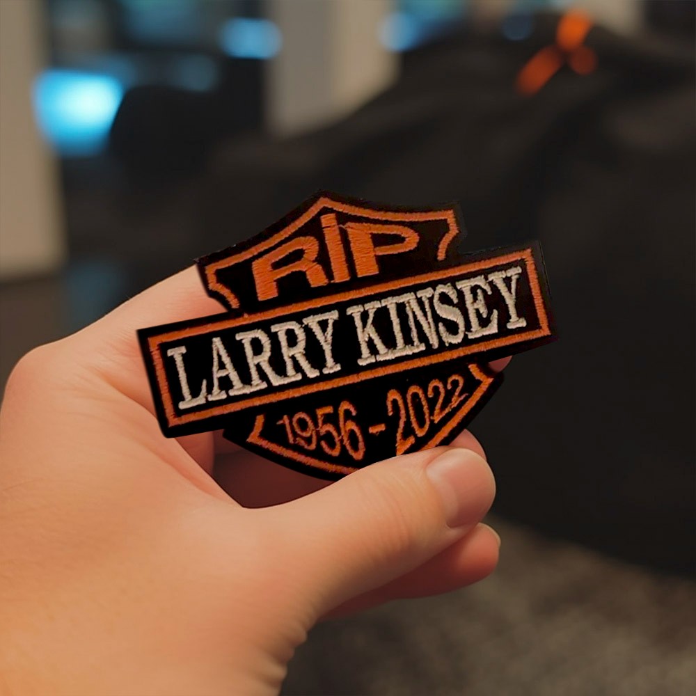3.5"-6" Custom Embroidered Memorial Shield, IN MEMORY Biker Patches for Denim and Leather Jackets and Vests
