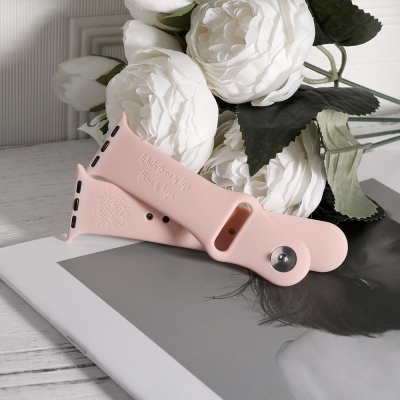 Personalized Flower Apple Watch Band